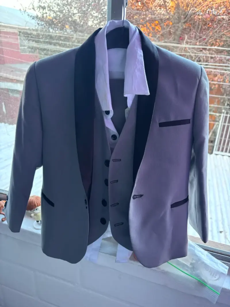 Traje formal infantil gris