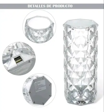 Lámpara táctil USB Rose Diamond - miniatura 3