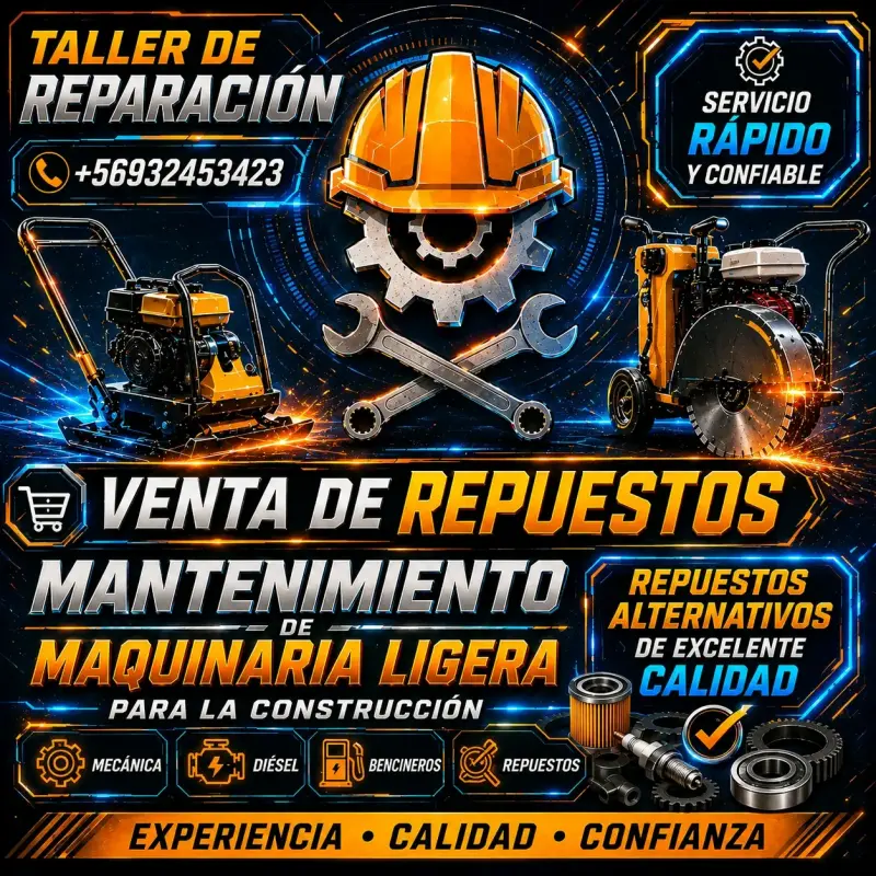 Repuestos y mantenimiento de maquinaria ligera