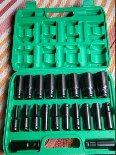 Juego de dados largos de impacto 8 a 32 Mm 20 piez - miniatura 1