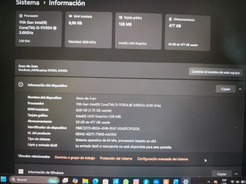 Laptop ASUS con Intel Core i3 y pantalla Full HD - 2