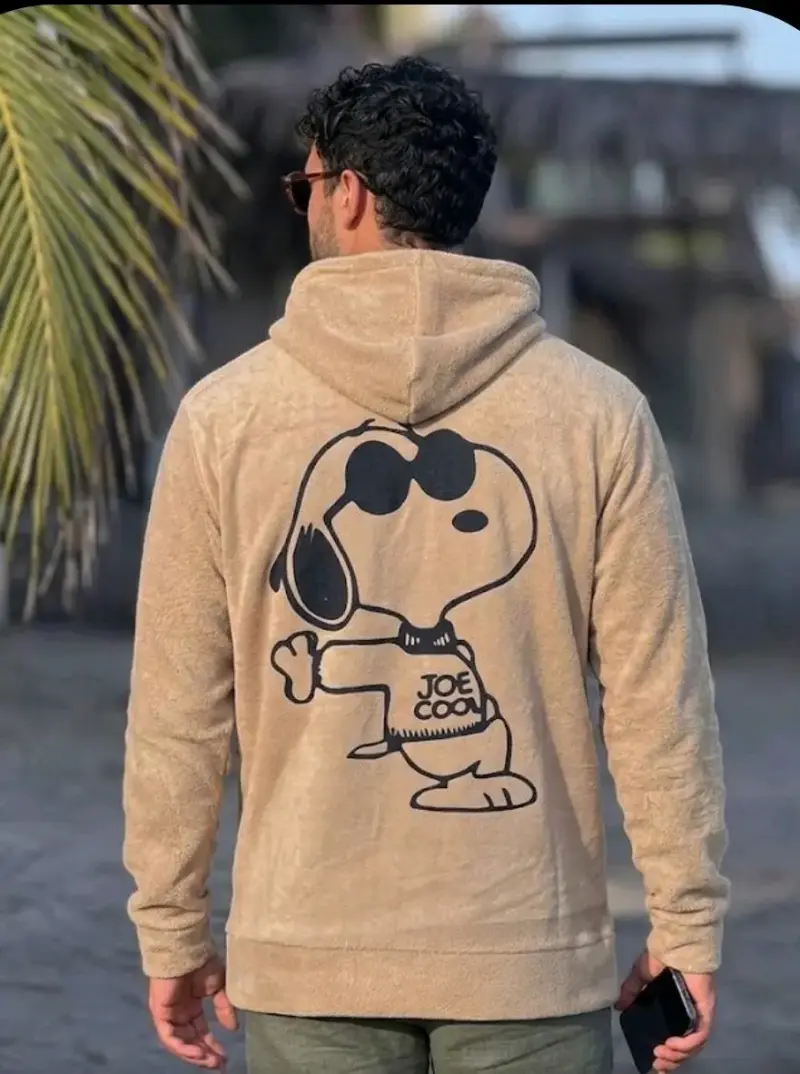Polerón Micropolar beige con capucha - 2