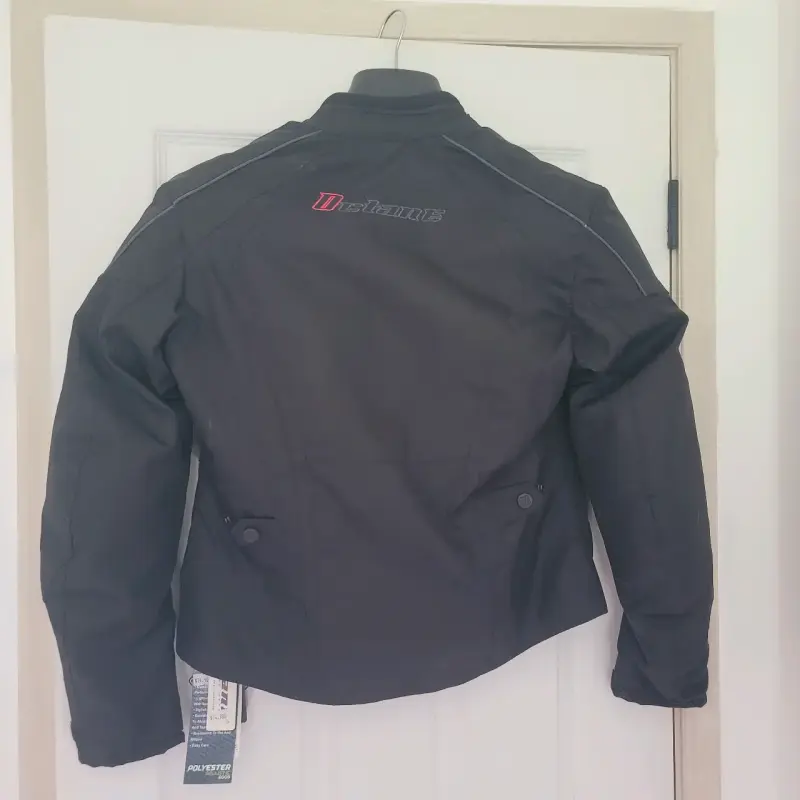 Chaqueta de moto Delano negra con diseño - 4