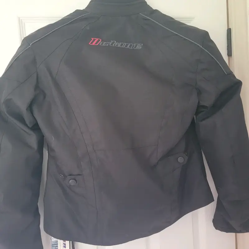 Chaqueta de moto Delano negra con diseño - 5