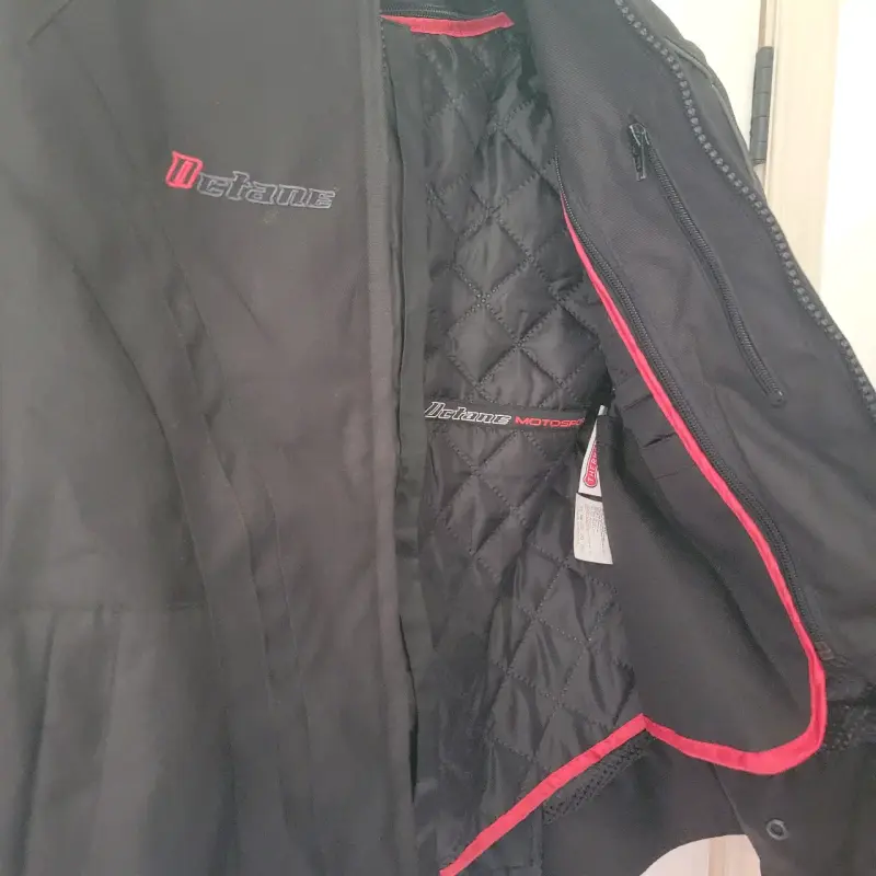 Chaqueta de moto Delano negra con diseño - 6