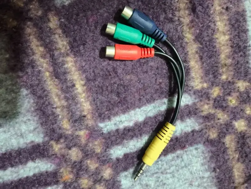Cable adaptador de audio y video RCA a jack 3.5mm