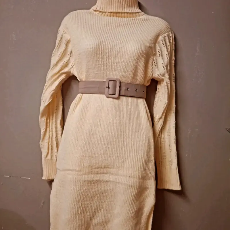 Vestido de lana gruesa (no incluye cinturon) - 4