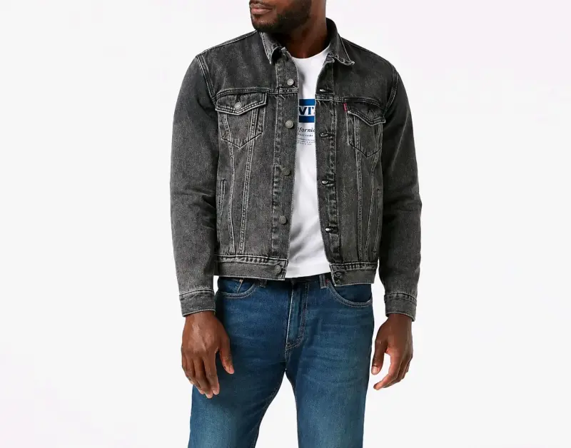 Chaqueta de mezclilla negra Levi's para hombre