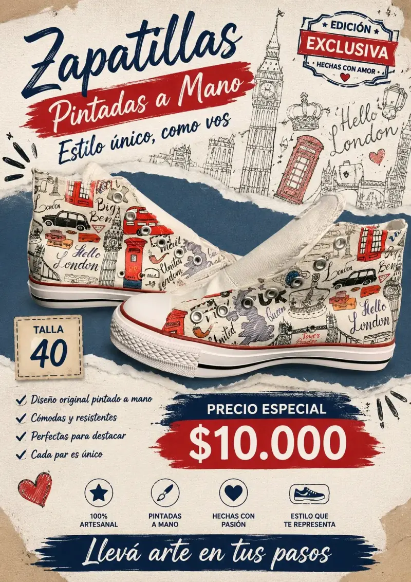 Zapatillas pintadas a mano Frida Kahlo - 2