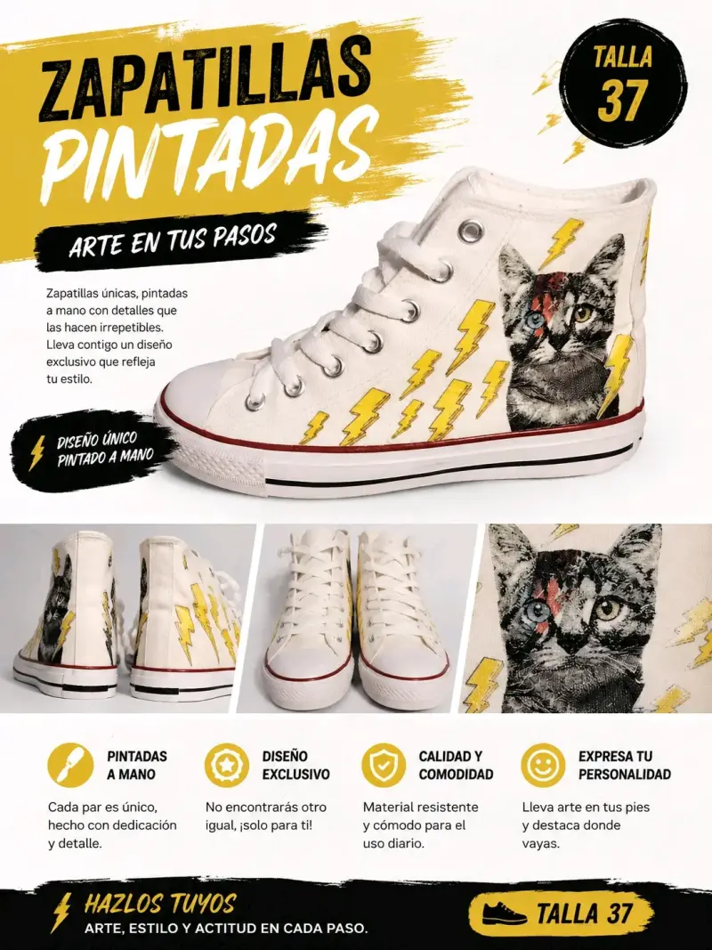Zapatillas pintadas a mano Frida Kahlo - 6