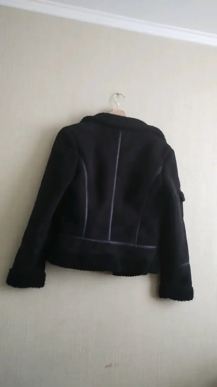 Chaqueta sherpa negra con cierre - 3