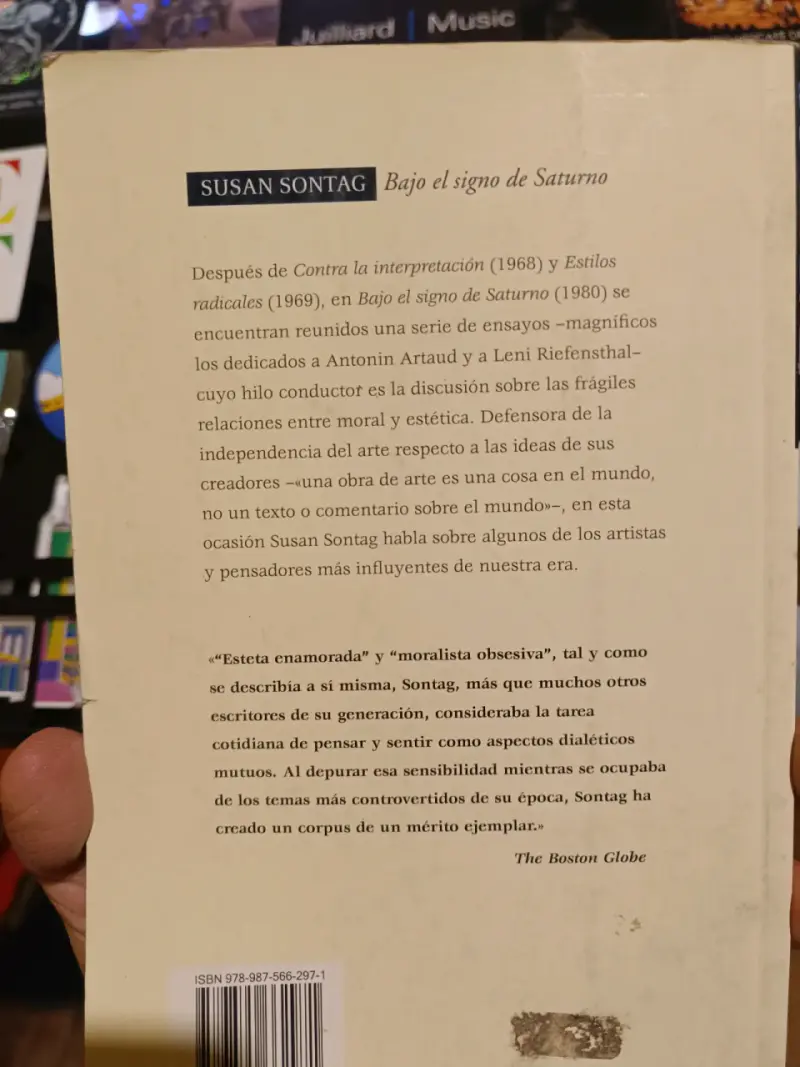 Libro 'Bajo el signo de Saturno' de Susan Sontag - 2