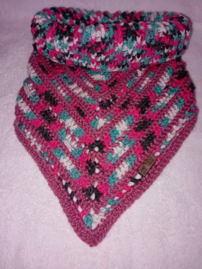 Cuello tejido multicolor para invierno - miniatura 1