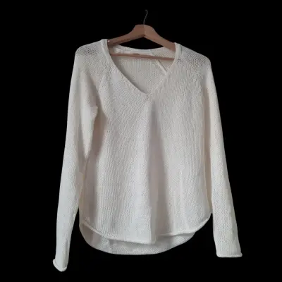 Suéter H y M blanco de punto para mujer - miniatura 1