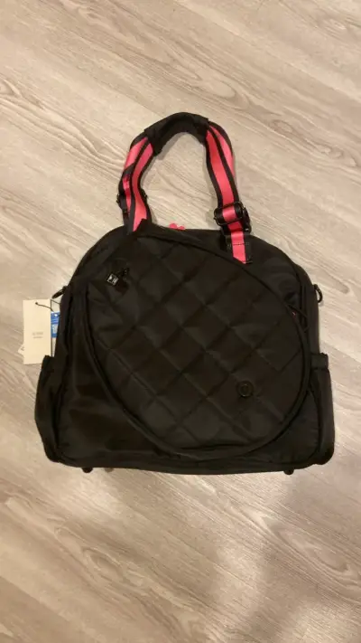 Bolso negro acolchado de pádel - miniatura 1
