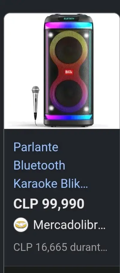 Parlante Bluetooth Karaoke Blik con micrófono - miniatura 1