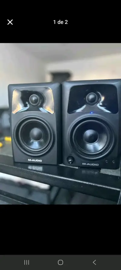 Parlantes M-Audio AV42 y Samsom para estudio - miniatura 1