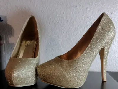 Tacones dorados Todopiel 38 - miniatura 1