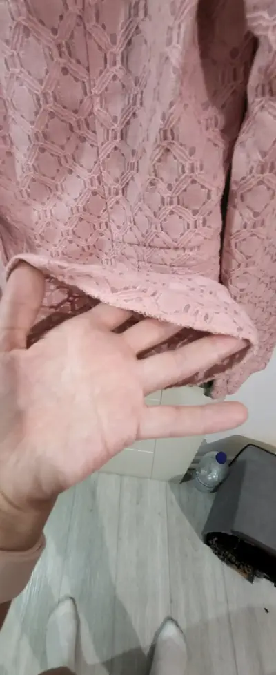 Blazer de encaje rosa para mujer - miniatura 2