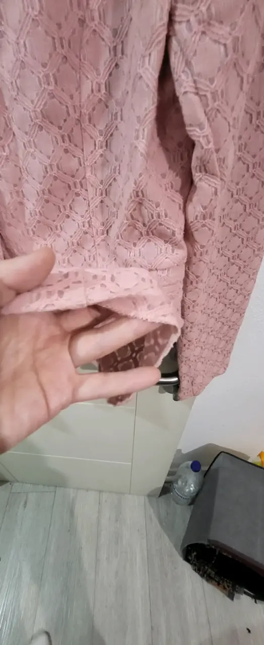 Blazer de encaje rosa para mujer - 3