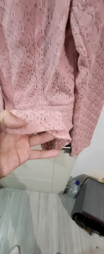 Blazer de encaje rosa para mujer - miniatura 5