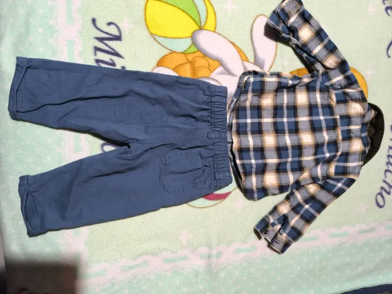 Conjunto infantil camisa y pantalón azul carters - 3