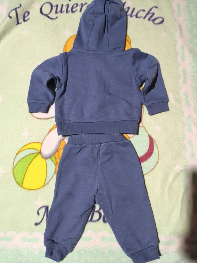 Conjunto infantil azul con dinosaurios baby harver - 2