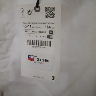 Jeans blancos Zara para adolescentes - miniatura 2