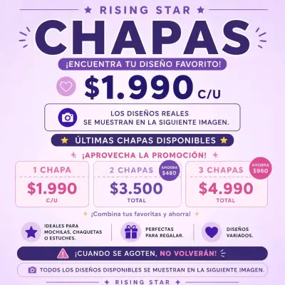 Chapas personalizadas Rising Star pack 2 - miniatura 1