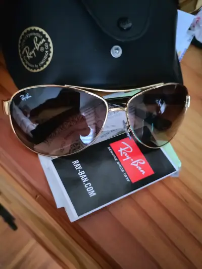 Gafas de sol Ray-Ban aviador doradas - miniatura 1