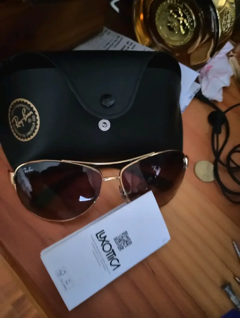 Gafas de sol Ray-Ban aviador doradas - 2