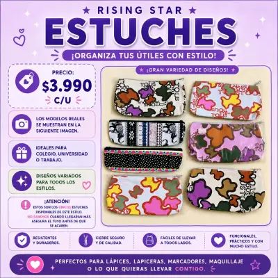 Estuches Rising Star con diseños variados - miniatura 1