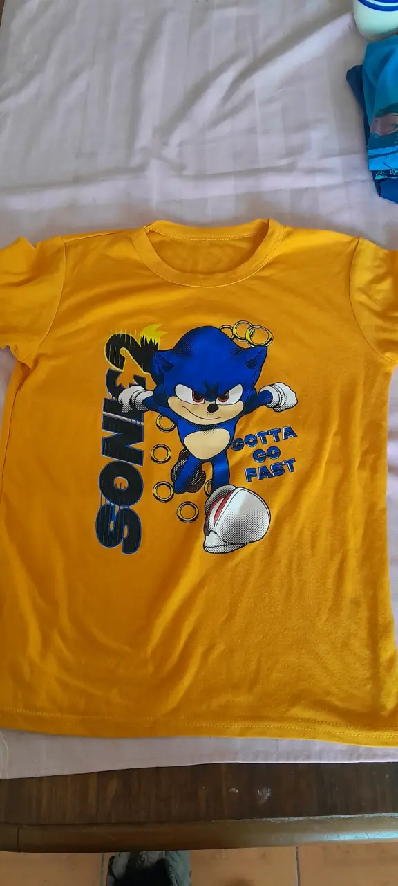 Polera azul de Sonic para niños - 2