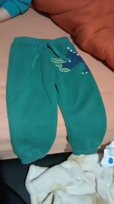 Conjunto infantil verde con diseño de dinosaurio - miniatura 1