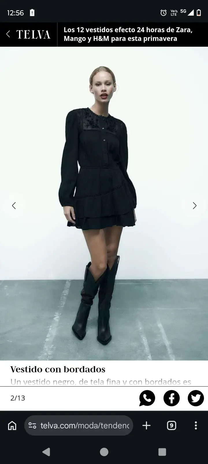 Vestido Zara boho