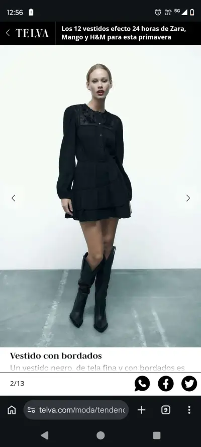 Vestido Zara boho - miniatura 1