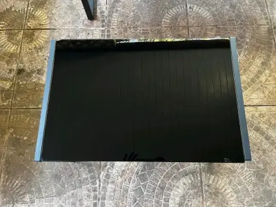 Juego de muebles de terraza con cojines negros - miniatura 2