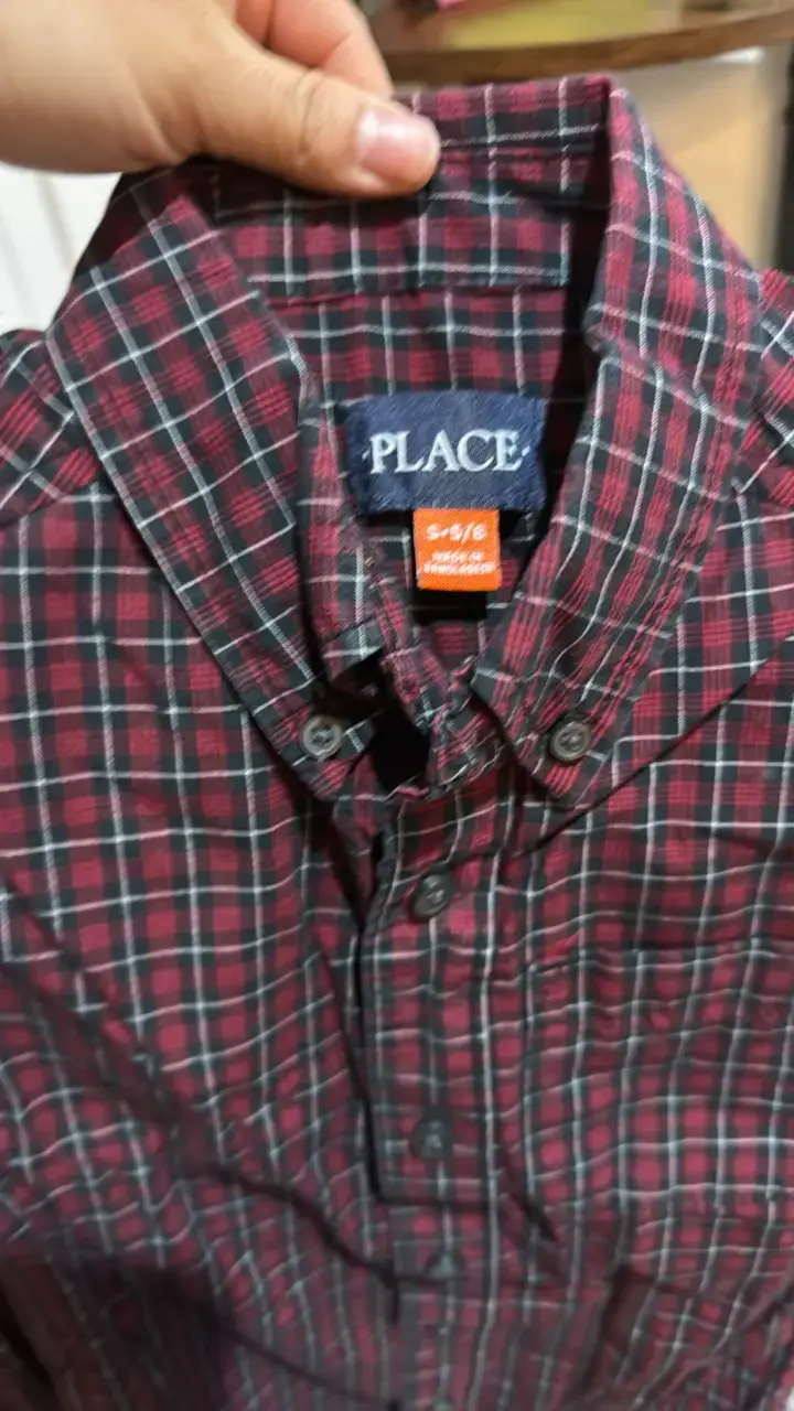Camisa de cuadros roja para niño - 2