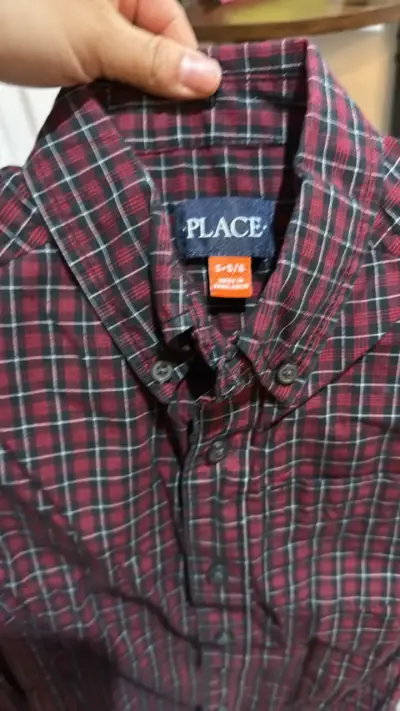 Camisa de cuadros roja para niño - miniatura 2