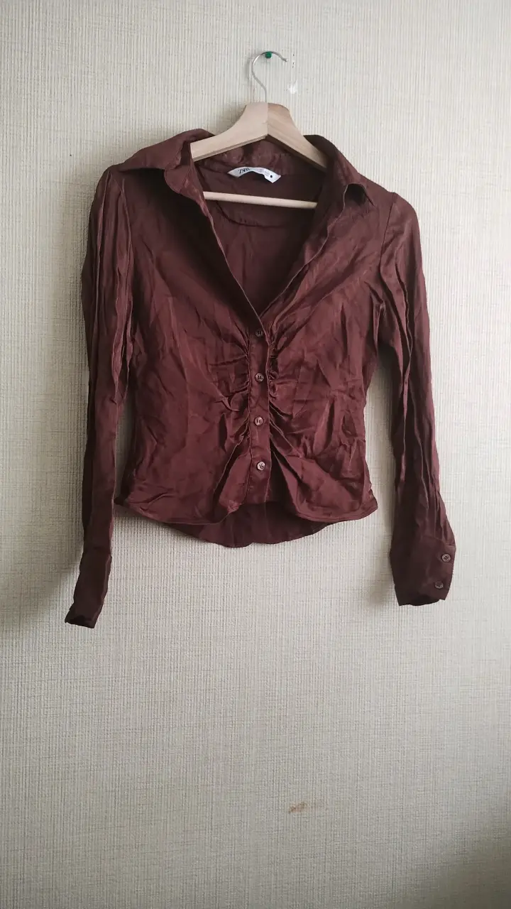 Blusa satinada Zara - 2