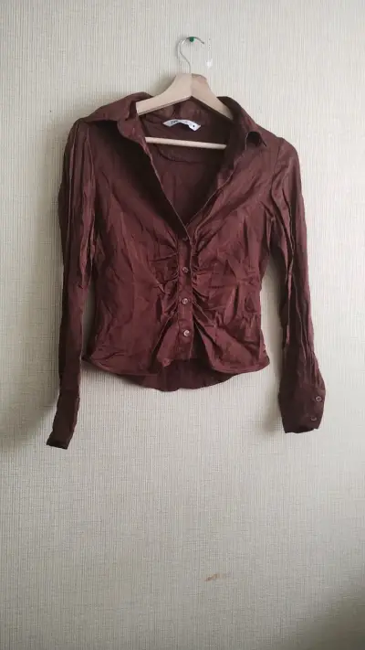 Blusa satinada Zara - miniatura 2
