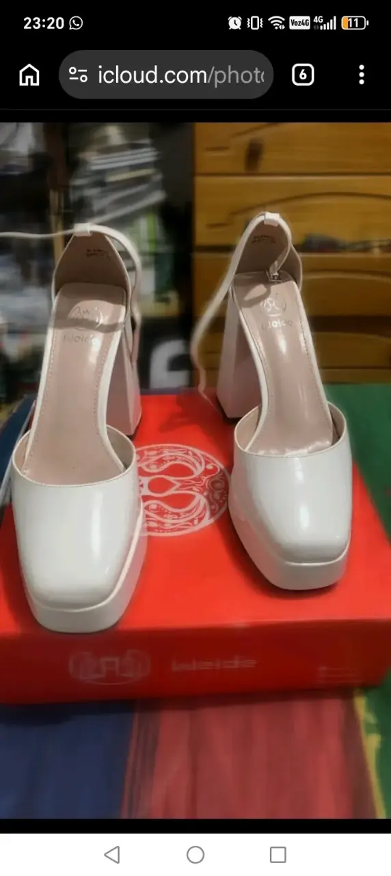 Zapatos de tacón blanco Weide