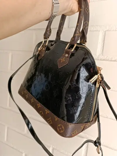 Bolso de mano Louis Vuitton negro y marrón - miniatura 2