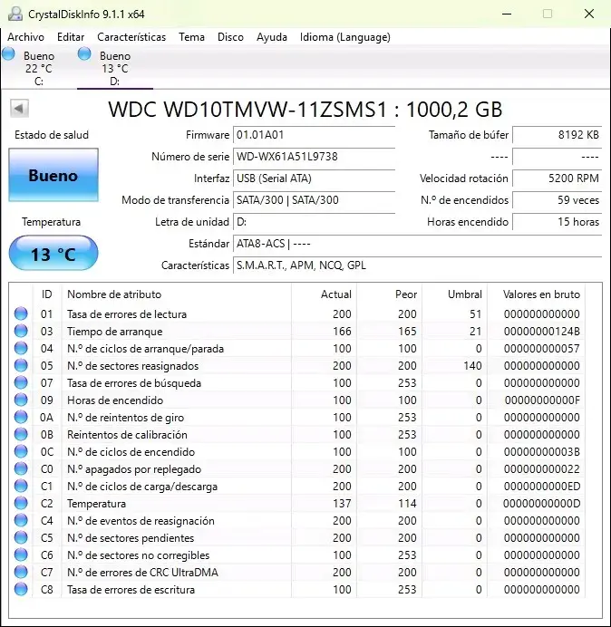 Disco duro externo WD USB 3.0 de 1tb - 3