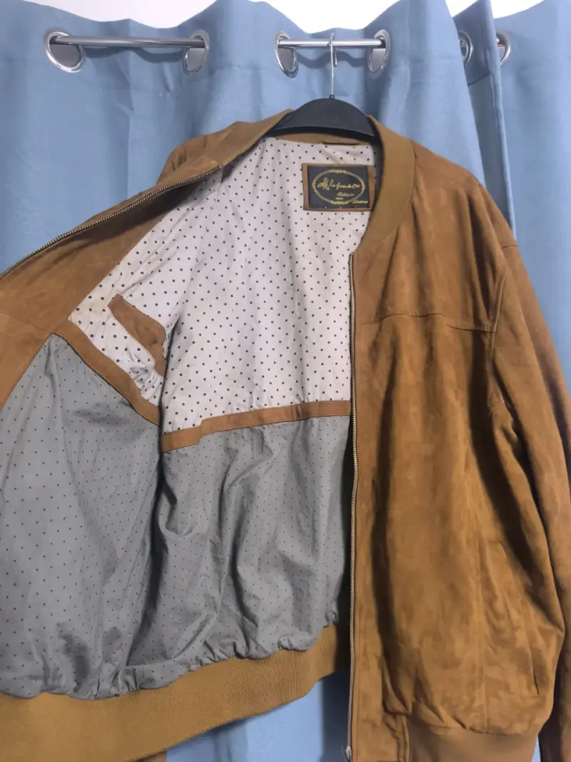 Chaqueta bomber de gamuza marrón - 2