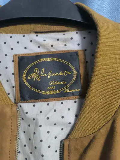 Chaqueta bomber de gamuza marrón - miniatura 4