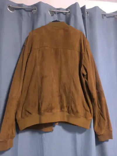 Chaqueta bomber de gamuza marrón - miniatura 5