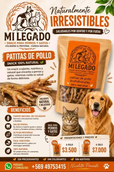 Snack Mi Legado cogotes de pollo deshidratados - miniatura 3