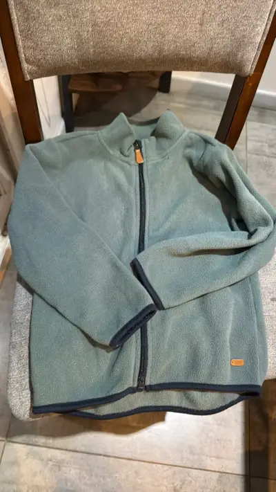 Chaqueta polar verde con cierre - miniatura 1