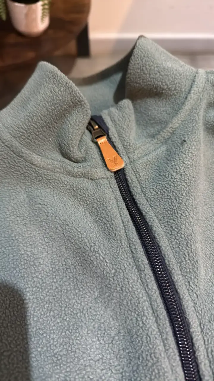 Chaqueta polar verde con cierre - 2